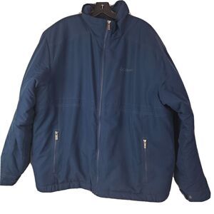 Columbia Men's Full Zip Fleece Lined Jacket Size XL Blue Pockets‎ GUC